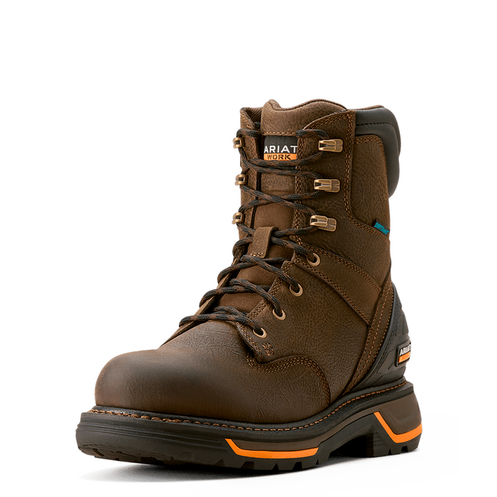 ARIAT WORK Men's 8" Big Rig Waterproof SR EH Soft Toe Work Boot Iron Coffee - 10053572