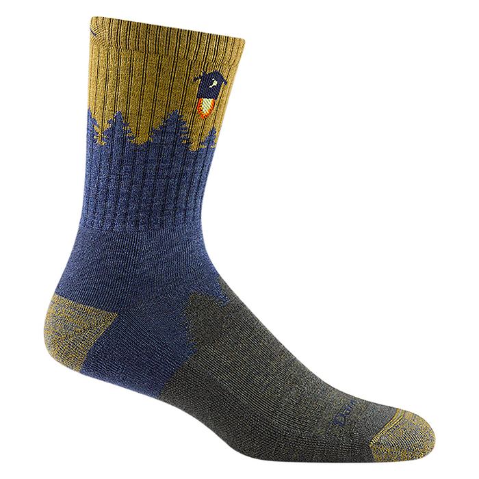 Darn Tough Men's Number 2 Micro Crew Midweight with Cushion Hiking Sock Denim - 1974-DENIM