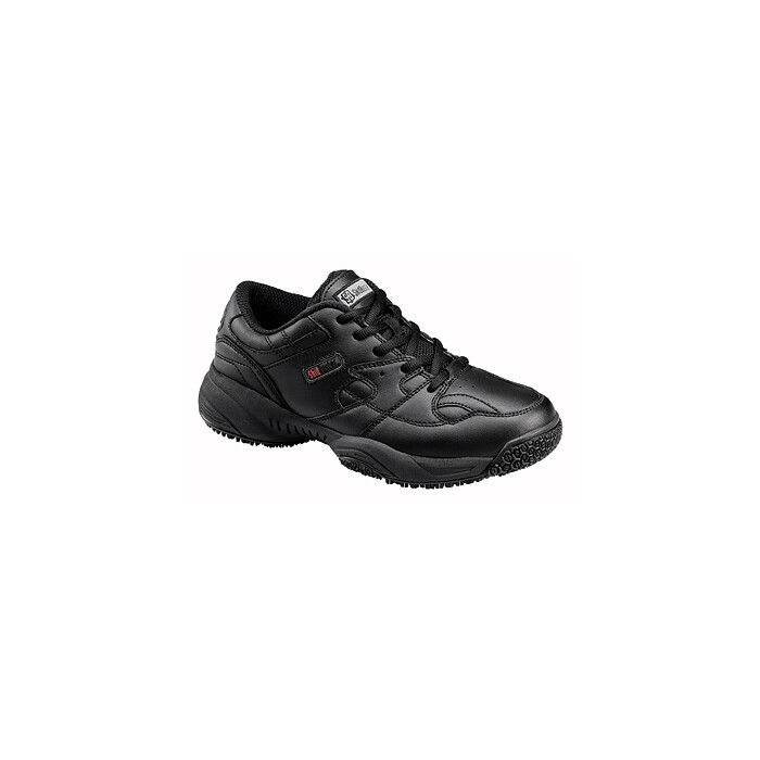 SkidBuster Women's Slip Resistant Athletic Shoe Black Leather - S5055