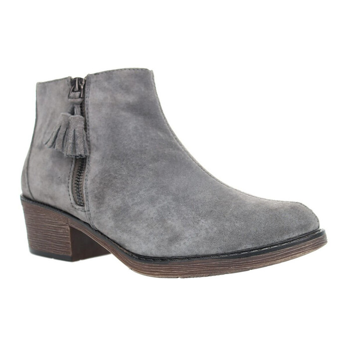 Propet Women's Rebel Double-Zip Ankle Boot Grey Suede - WFX225SGRY