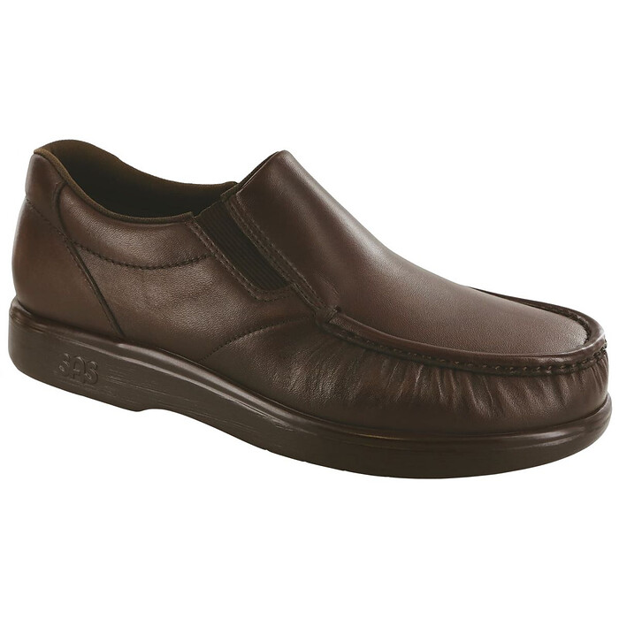 SAS Men's Side Gore Slip On Loafer Brown - 1840-058