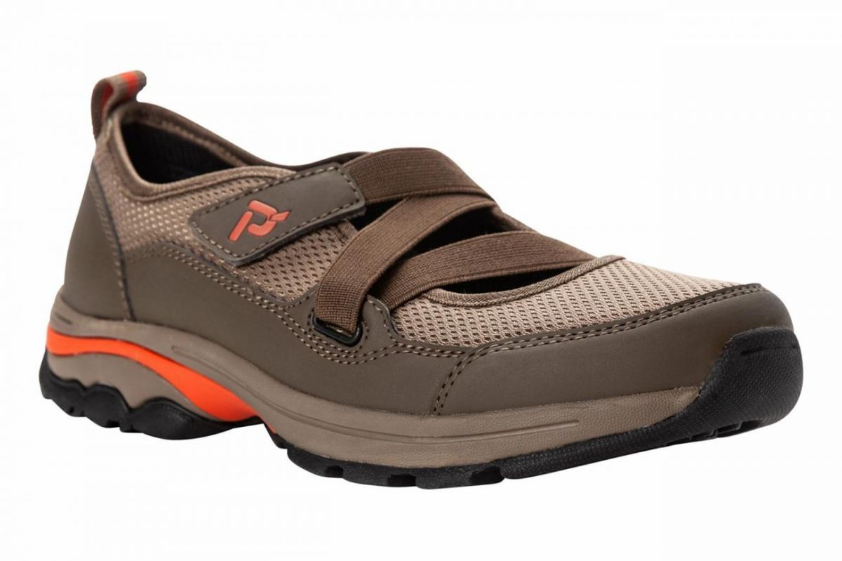 Propet Women's Poppy Sporty Mary Jane Khaki/Burnt Orange - WOA003MKHO