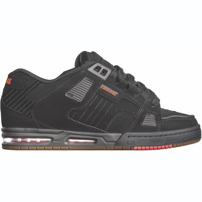 Globe Men's Sabre Skate Shoe Black/Charcoal/Red - GBSABR-10014